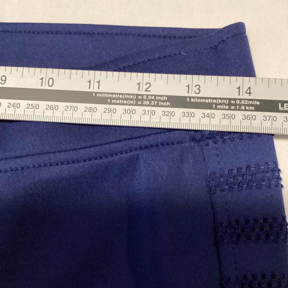 ECI New York Size S Navy Blue Textured Mesh Side Stripe Leggings Pull On Pants - Picture 6 of 6